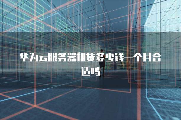 华为云服务器租赁多少钱一个月合适吗