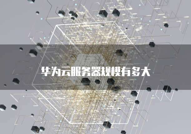 华为云服务器规模有多大