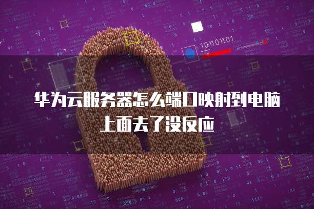 华为云服务器怎么端口映射到电脑上面去了没反应