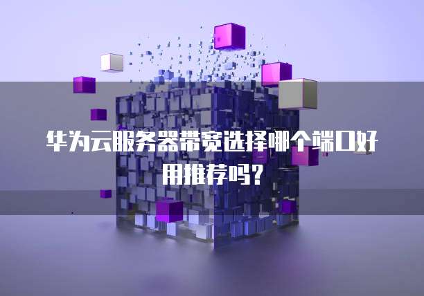 华为云服务器带宽选择哪个端口好用推荐吗?