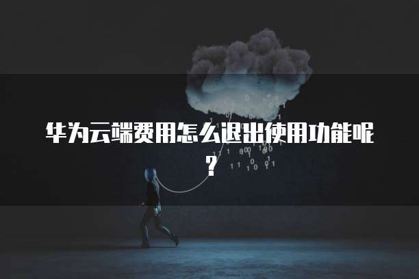 华为云端费用怎么退出使用功能呢?
