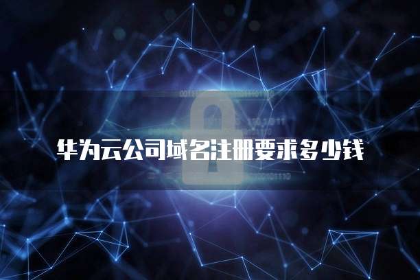 华为云公司域名注册要求多少钱