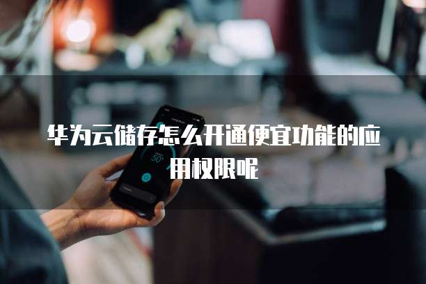 华为云储存怎么开通便宜功能的应用权限呢