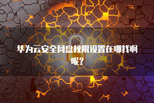 华为云安全网盘权限设置在哪找啊呢?