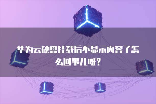 华为云硬盘挂载后不显示内容了怎么回事儿呀?