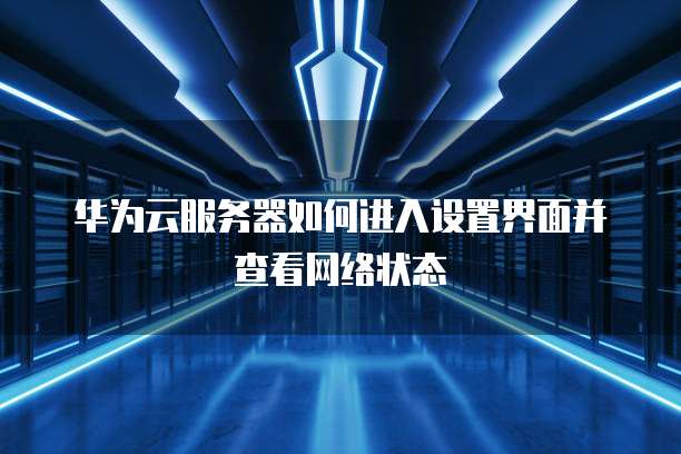 华为云服务器如何进入设置界面并查看网络状态