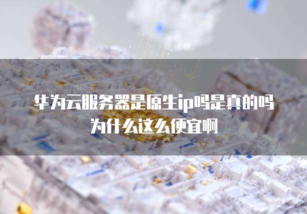 华为云服务器是原生ip吗是真的吗为什么这么便宜啊