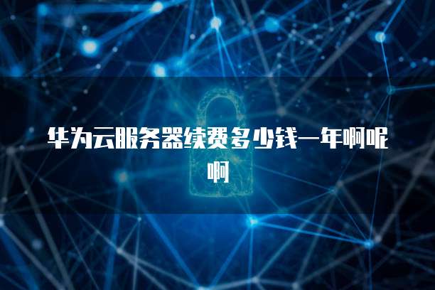 华为云服务器续费多少钱一年啊呢啊