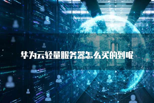 华为云轻量服务器怎么买的到呢