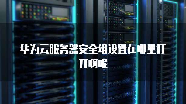 华为云服务器安全组设置在哪里打开啊呢