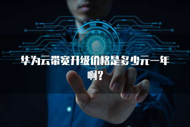 华为云带宽升级价格是多少元一年啊?
