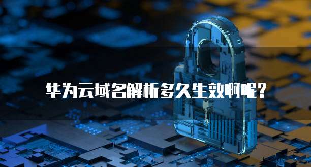 华为云域名解析多久生效啊呢?