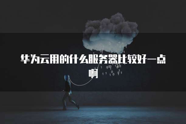 华为云用的什么服务器比较好一点啊