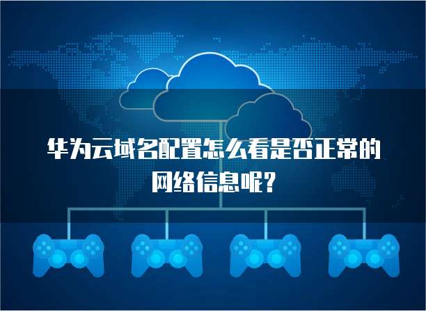 华为云域名配置怎么看是否正常的网络信息呢?
