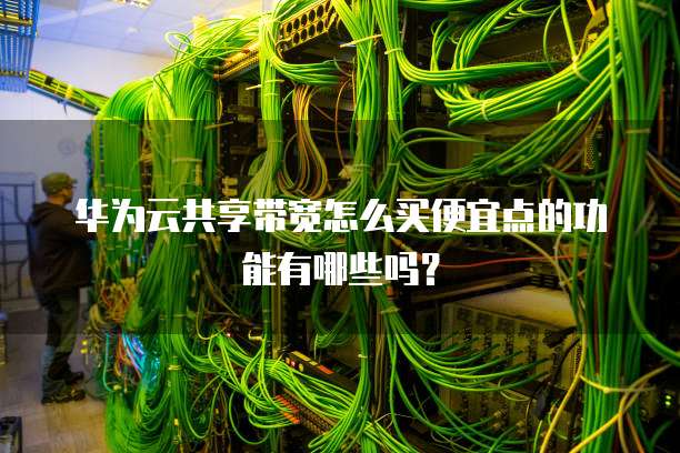 华为云共享带宽怎么买便宜点的功能有哪些吗?