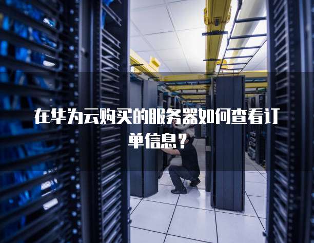在华为云购买的服务器如何查看订单信息?