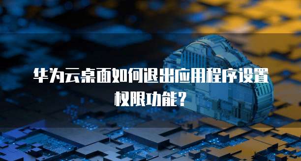 华为云桌面如何退出应用程序设置权限功能?