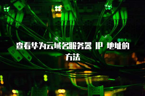 查看华为云域名服务器 IP 地址的方法