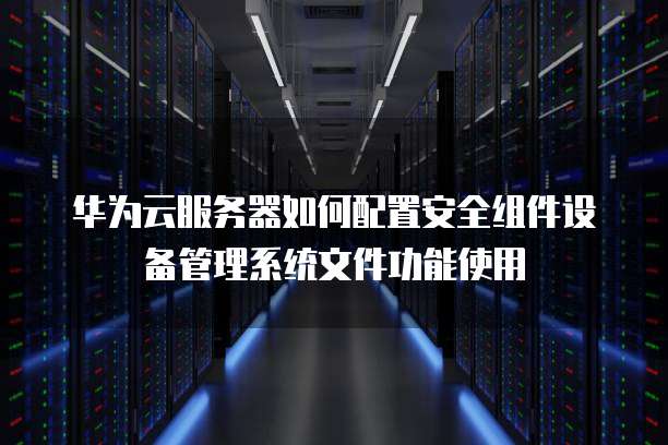 华为云服务器如何配置安全组件设备管理系统文件功能使用