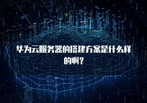 华为云服务器的搭建方案是什么样的啊?