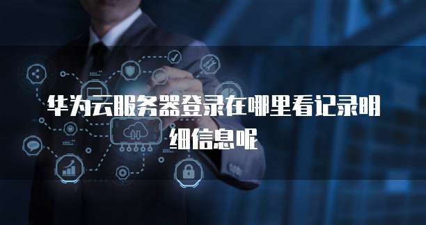 华为云服务器登录在哪里看记录明细信息呢