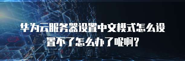 华为云服务器设置中文模式怎么设置不了怎么办了呢啊?