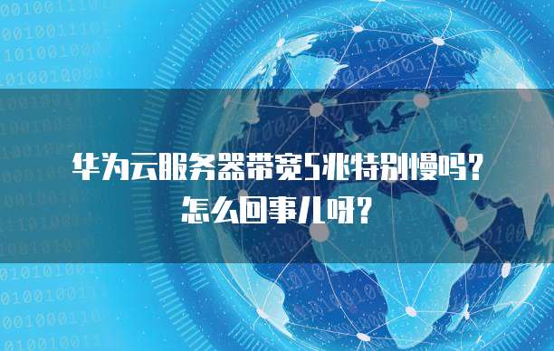 华为云服务器带宽5兆特别慢吗?怎么回事儿呀?