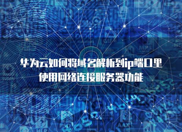 华为云如何将域名解析到ip端口里使用网络连接服务器功能