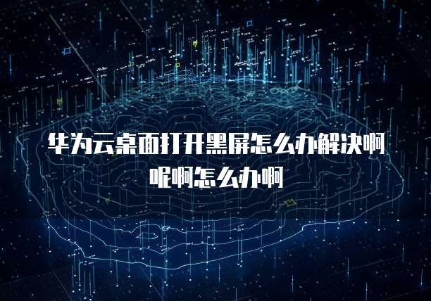 华为云桌面打开黑屏怎么办解决啊呢啊怎么办啊