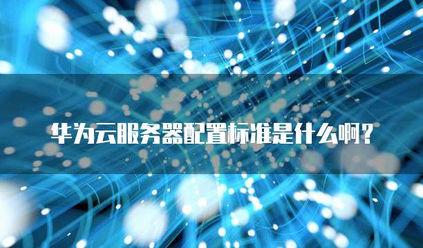 华为云服务器配置标准是什么啊?