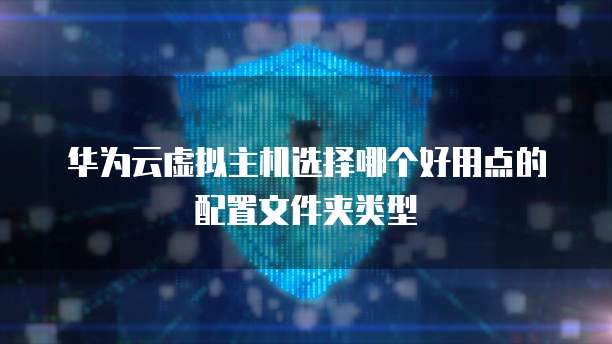 华为云虚拟主机选择哪个好用点的配置文件夹类型
