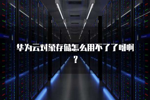 华为云对象存储怎么用不了了呀啊?