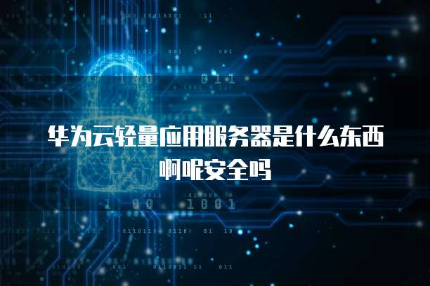 华为云轻量应用服务器是什么东西啊呢安全吗