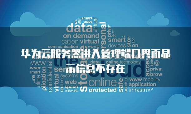 华为云服务器进入管理端口界面显示信息不存在