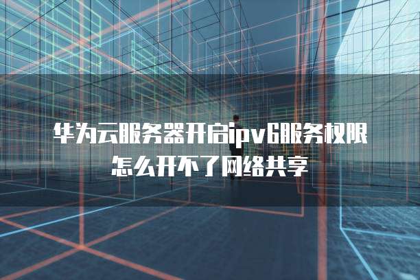华为云服务器开启ipv6服务权限怎么开不了网络共享