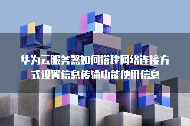 华为云服务器如何搭建网络连接方式设置信息传输功能使用信息