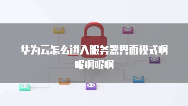 华为云怎么进入服务器界面模式啊呢啊呢啊
