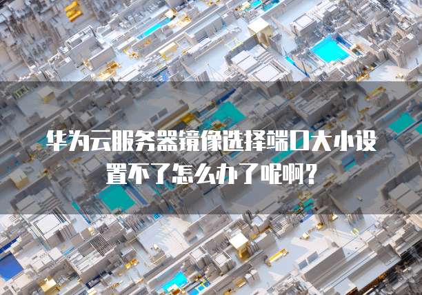 华为云服务器镜像选择端口大小设置不了怎么办了呢啊？