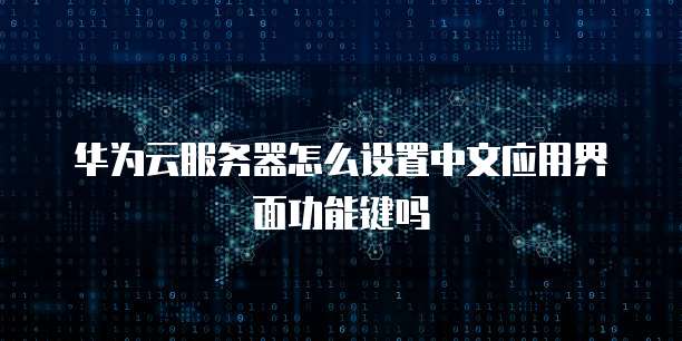 华为云服务器怎么设置中文应用界面功能键吗