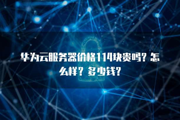 华为云服务器价格114块贵吗?怎么样?多少钱?