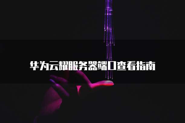 华为云耀服务器端口查看指南