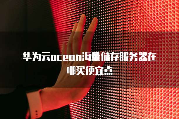 华为云ocean海量储存服务器在哪买便宜点