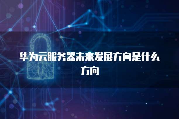 华为云服务器未来发展方向是什么方向