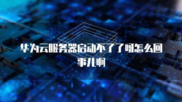 华为云服务器启动不了了呀怎么回事儿啊
