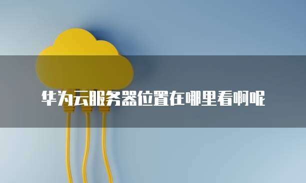 华为云服务器位置在哪里看啊呢