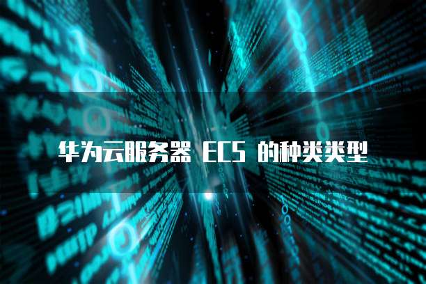 华为云服务器 ECS 的种类类型