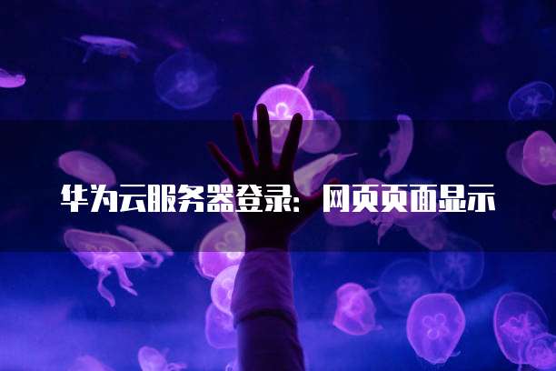 华为云服务器登录:网页页面显示