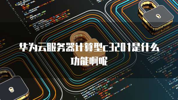 华为云服务器计算型c3201是什么功能啊呢