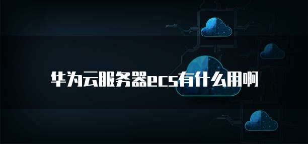 华为云服务器ecs有什么用啊