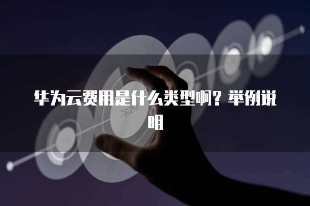华为云费用是什么类型啊?举例说明